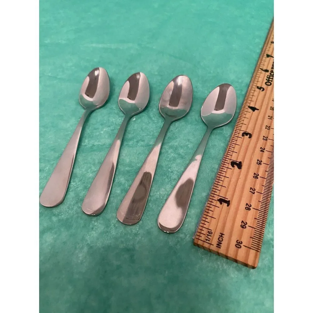 Four World Stainless Steel‎ Demitasse Spoons 423 World.